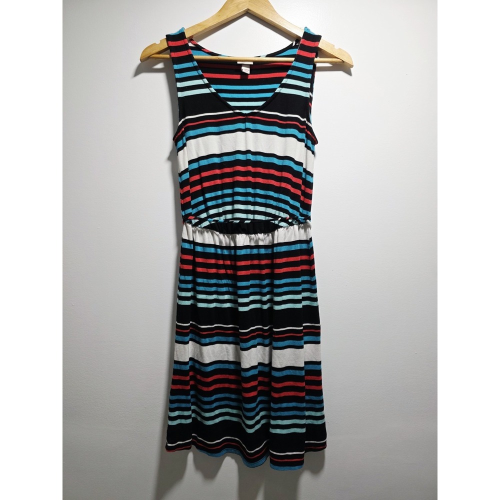 Merona Women's Dress Multicolor Rayon V-Neck Sleeveless Knee Length Size XS